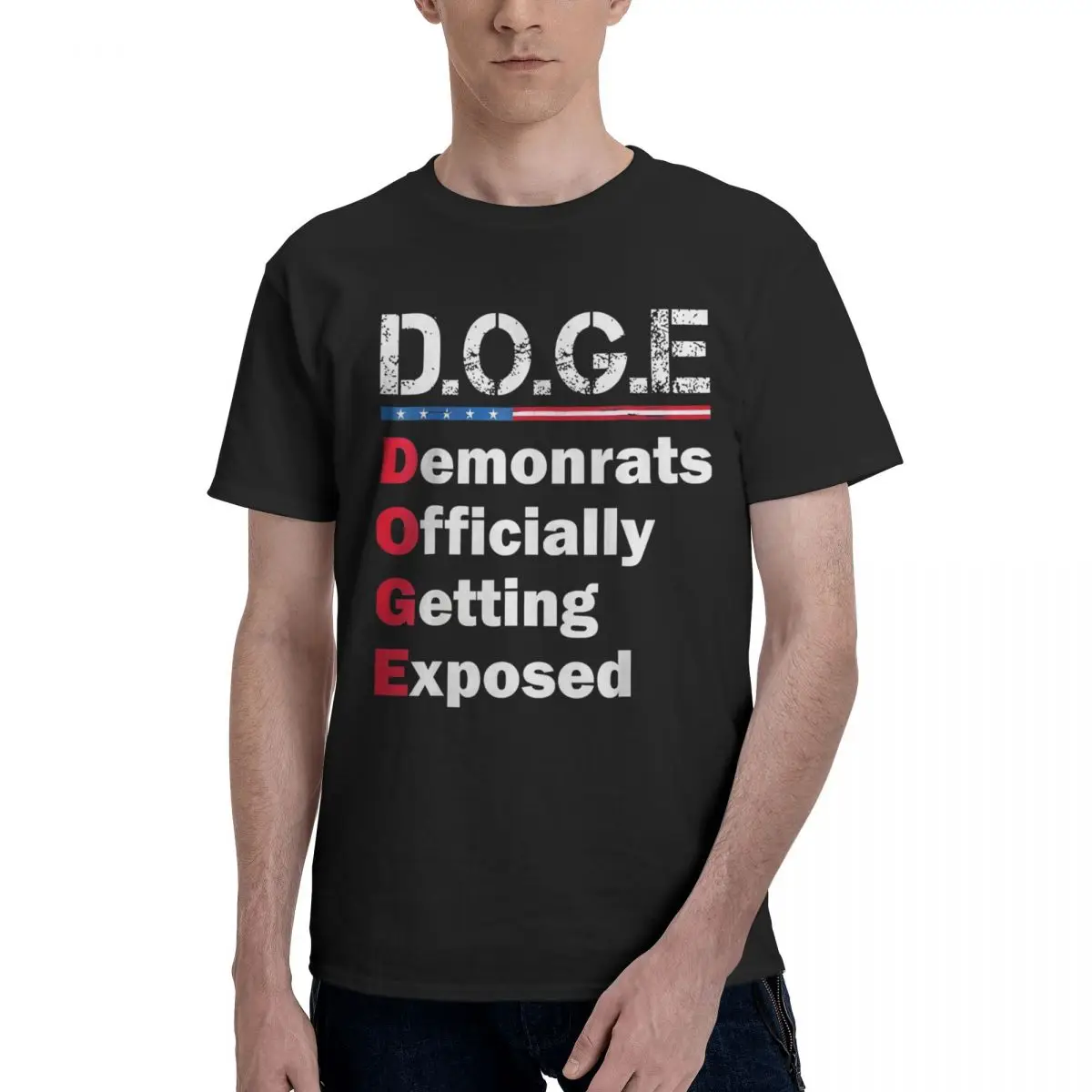 D O G E Democrats Officially Getting Exposed Sports Tees Vintage Activity competition Championship Funny Graphic USA Size