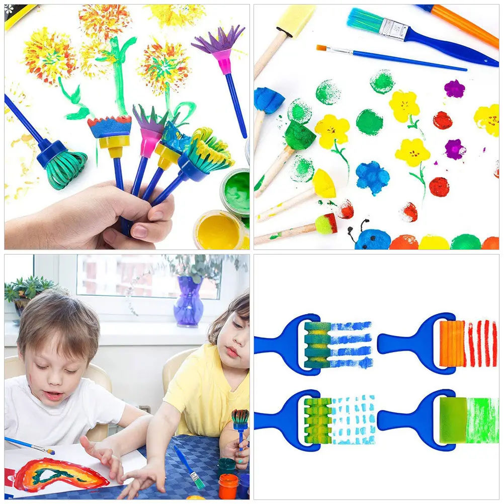 Alphabet Sponge Stamps Set for Kids DIY Painting, Creative Art Supplies, Letter Stamping Tools