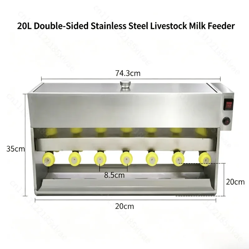 For Stainless‑Steel Double‑Sided Constant‑Temperature Livestock Feeder, Milk Supplementary Device for Piglet and Lamb Breeding