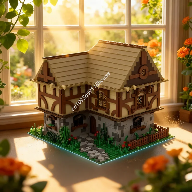 1659 pièces MOC maison médiévale château fantaisie époque modèle blocs de Construction cadeau de noël Construction bricolage idée jouets enfants anniversaire