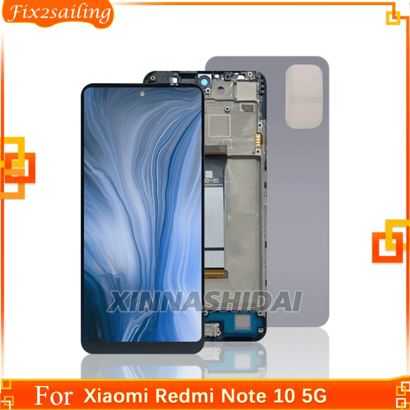 6.5'' LCD For Xiaomi Redmi Note 10 5G LCD Display Touch Screen Replacement  Assembly Parts 5G M2103K19G, M2103K19C Tested