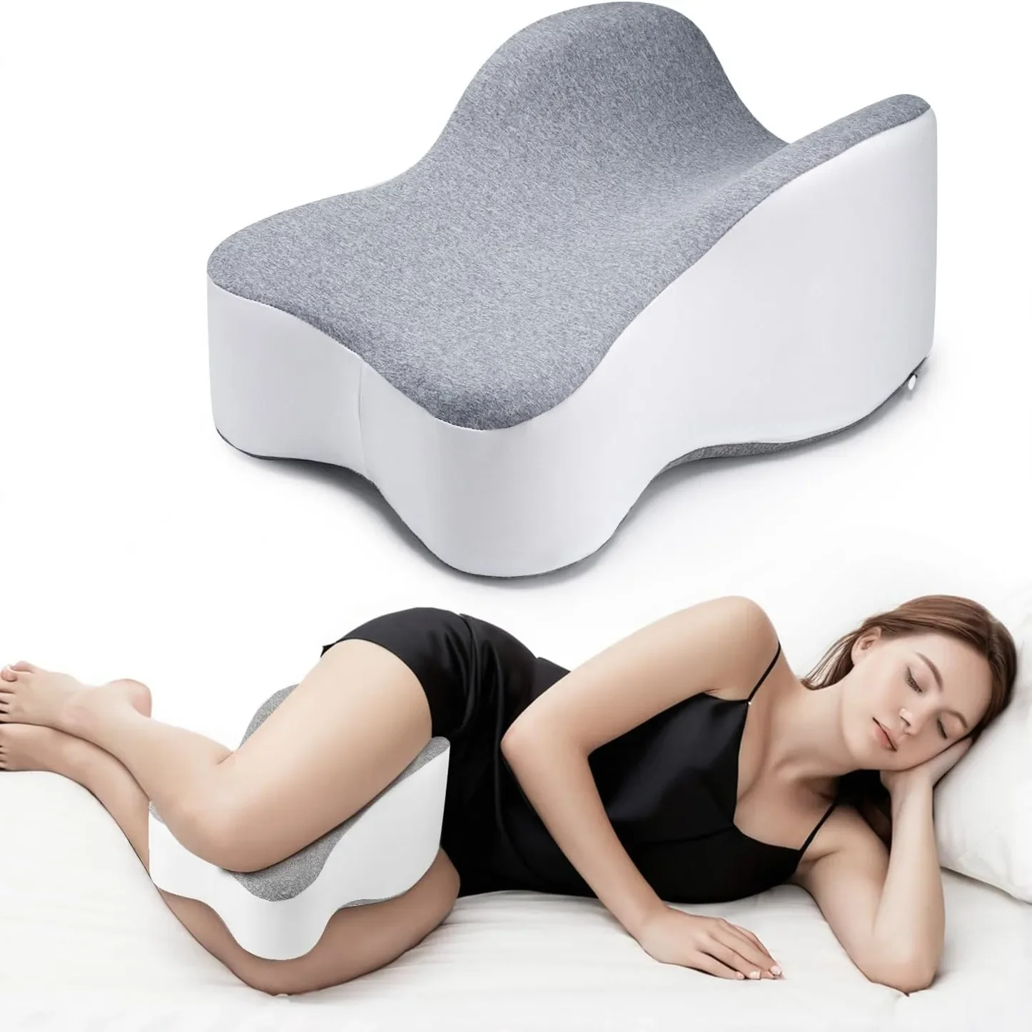 Memory Foam Knee Pillow Orthopaedic Leg Pillow Bed Cushion Support Pain Relif Protect Knee and Legs