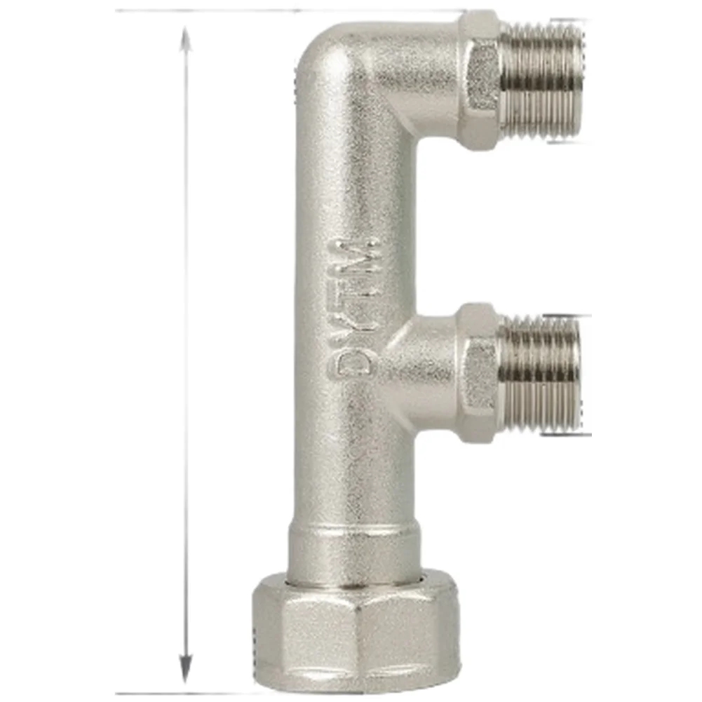 Brass Three Way Connector For for For f Type Gas Meter 1/2 Inch Outlet M30x2.0 Thread 12.5mm Bore Diameter 7x7x11cm