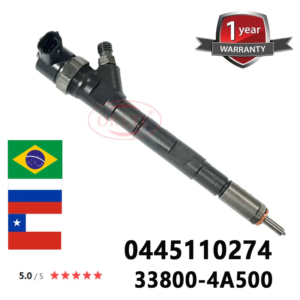 0445110274 Diesel Injector 0 445 110 274 Fuel Nozzle 33800-4A500 For Hyundai Starex H1 I800 iLoad KIA Sorento 2.5 CRDI D4CB