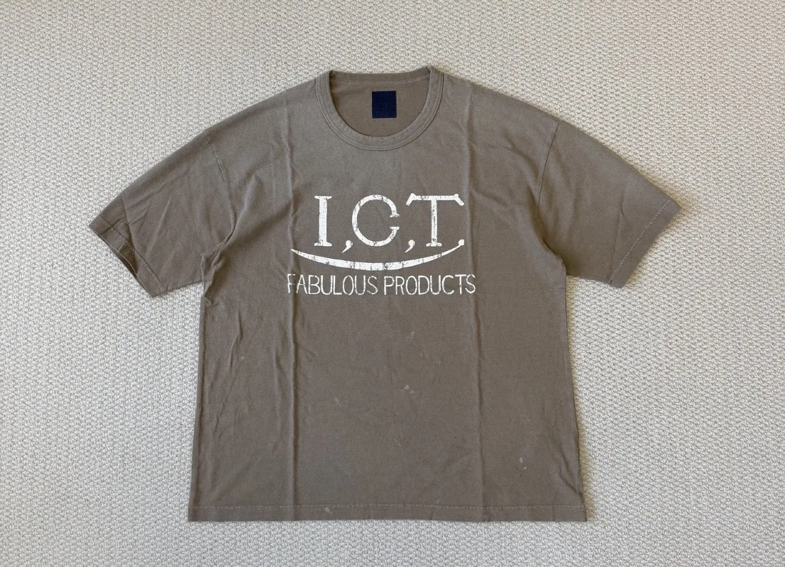 VSVM 26SS ICT JUMBO TEE cotton summer short-sleeved washed and old printed T-shirt