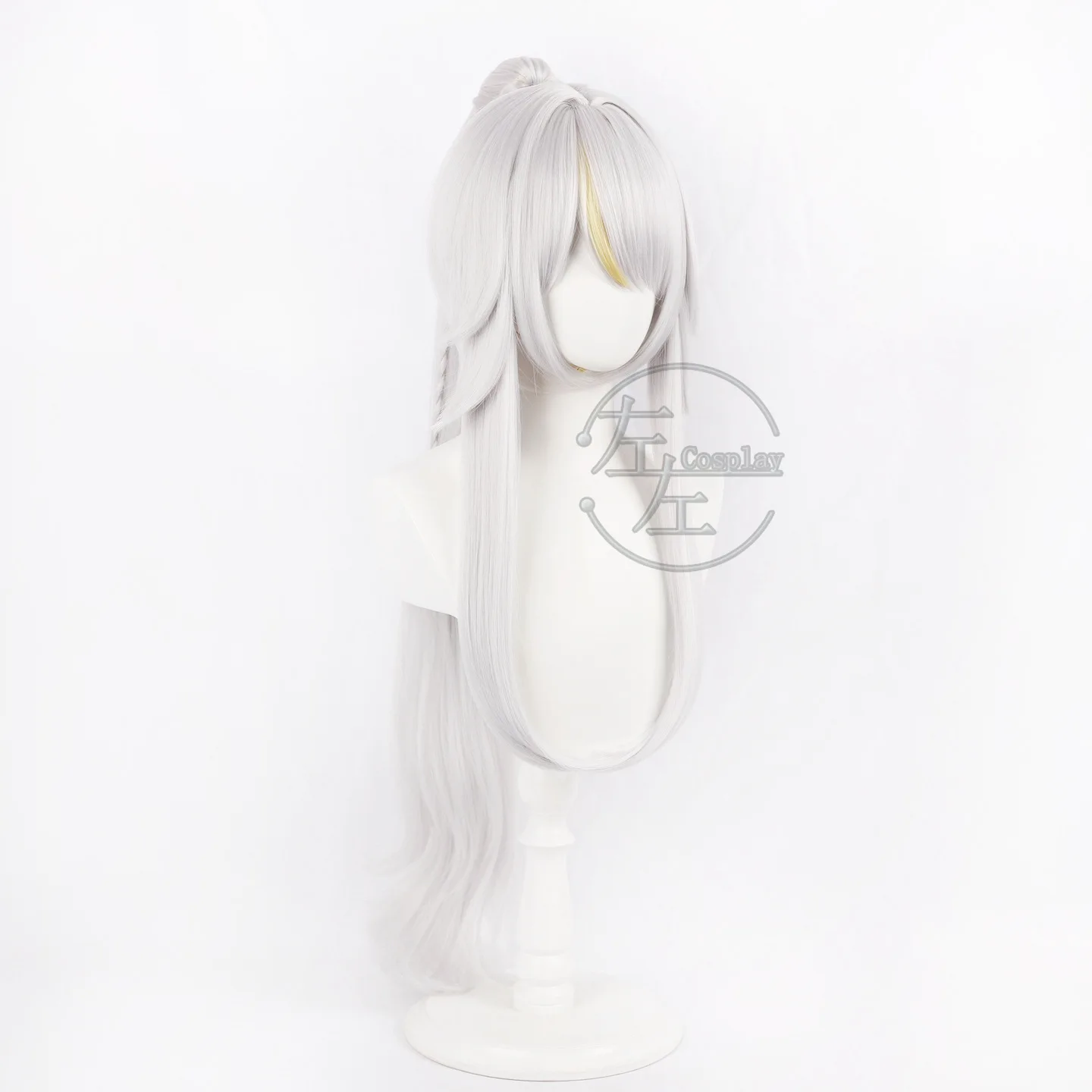 Pelucas de Cosplay de Zibai de Genshin Impact para Fiestas, Peluca de Cosplay de Zibai para Mujer, Cabello Sintético Resistente al Calor, Peluca de Zibai para Fiesta + Gorro de Peluca