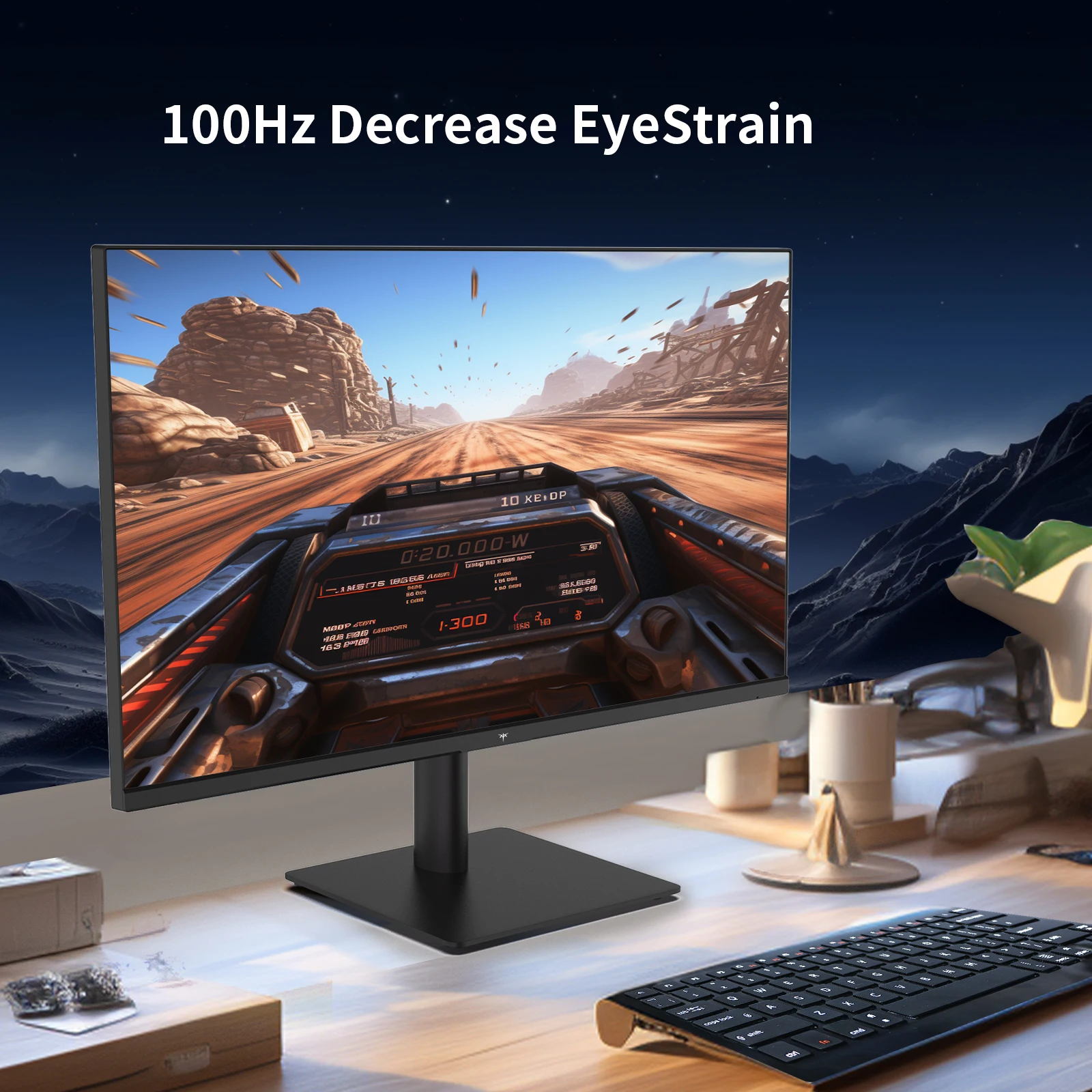 شاشة كمبيوتر KTC 27 بوصة QHD (2560 * 1440) 100 هرتز - لوحة IPS، شاشة مضادة للضوء الأزرق، شاشة ألوان عالية 100%، 123% sRGB، Suppo