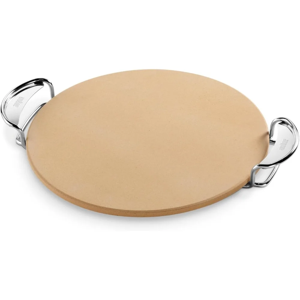 

Камень для пиццы Gourmet BBQ с подставкой для переноски, длиной 16,7 дюйма, для гриля, печи и выпечки на открытом воздухе