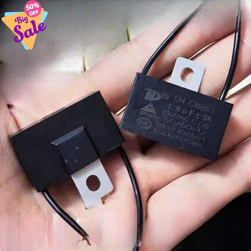 Fan Parts 1.8UF 450V Capacitor Suitable for 16 18 Inch Floor Electric Fan Ceiling Fan Motor