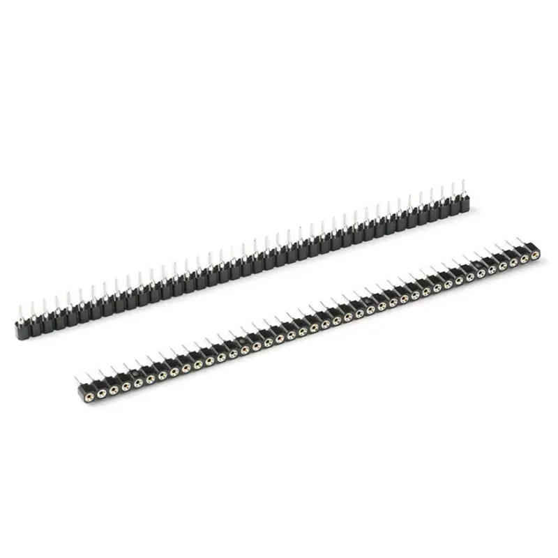 Connecteur d\'en-tête femelle 40 P, 10 pièces/lot, 1x40 broches 2.54 rond femelle, 1x40 trou simple en ligne, trou de siège nucleoillac