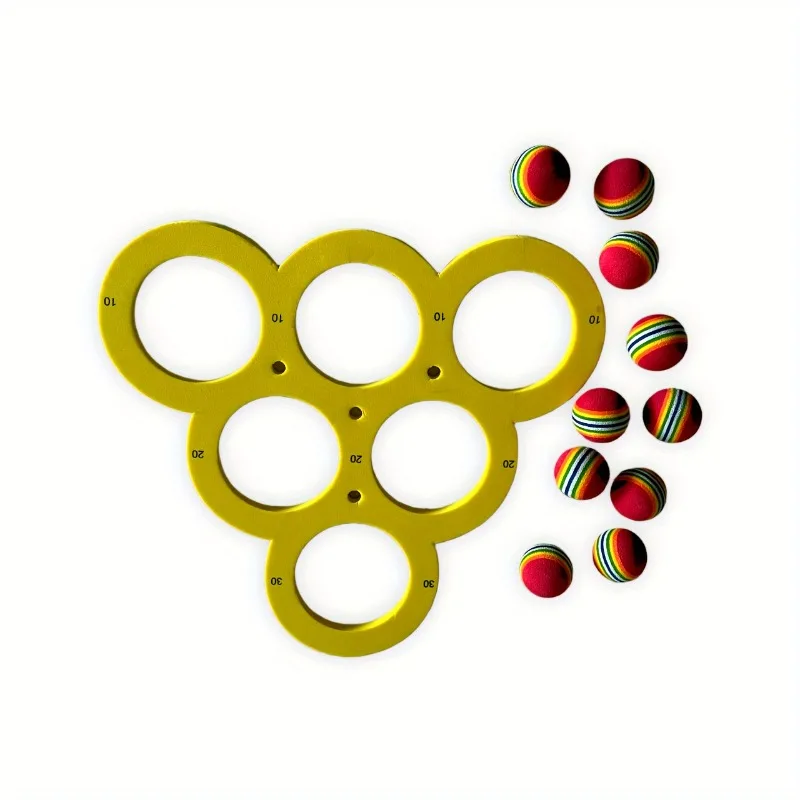 حلقة ألعاب حمام السباحة العائمة للرياضات المائية، لعبة الرمي، دائرة رمي EVA، الرياضات المائية الممتعة، طاولة عائمة واحدة و10 كرات #2