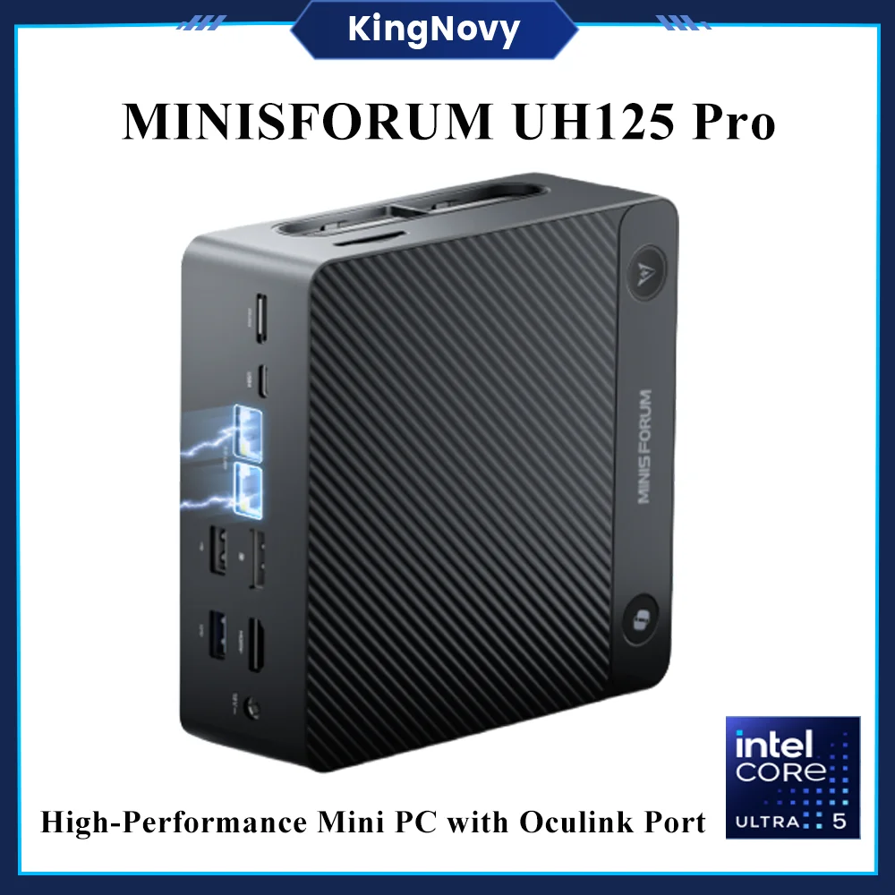 

MINISFORUM UH125 Pro Mini AI PC Intel Ultra 5 125H 2 * USB4 2 * 5G LAN Oculink Copilot Button Windows 11 Игровой мини-компьютер WiFi6E