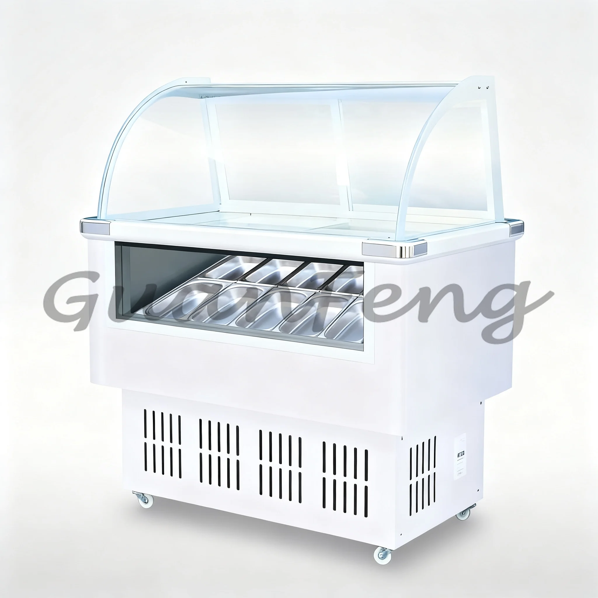4-Color Commercial Popsicle & Ice Cream Display Cabinet, Large Capacity Refrigerator Freezer for Commercial Store