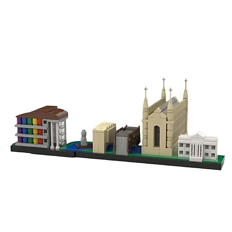 Skyline Series Cambridge Architecture Model World Famous Street View Assembling Building Block Toy Bricks Children's Gifts