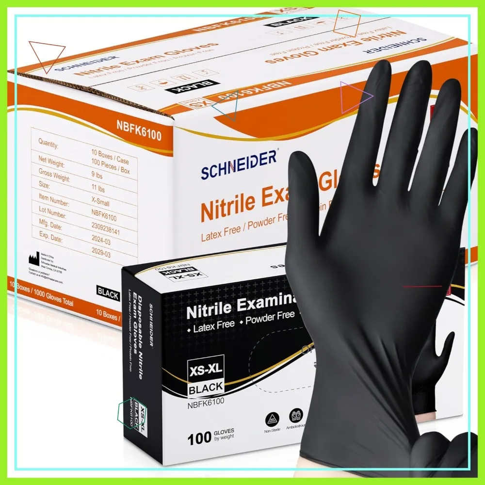 

Nitrile Exam Gloves, Latex-Free Powder-Free Disposable for Medical, Cooking, Cleaning & Food Prep