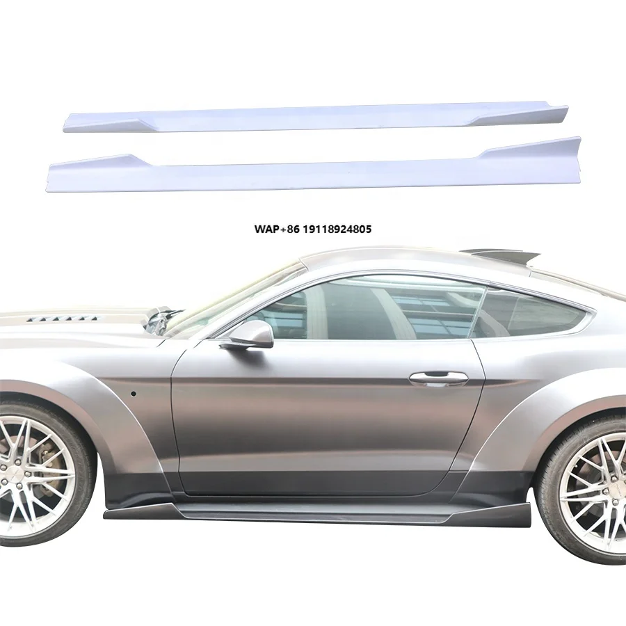 

2015-2023 for Mustang Auto Body Kit New High Quality Black Priming Side Skirts Rocker Panels & Bumper Parts (FRP/CF Material)