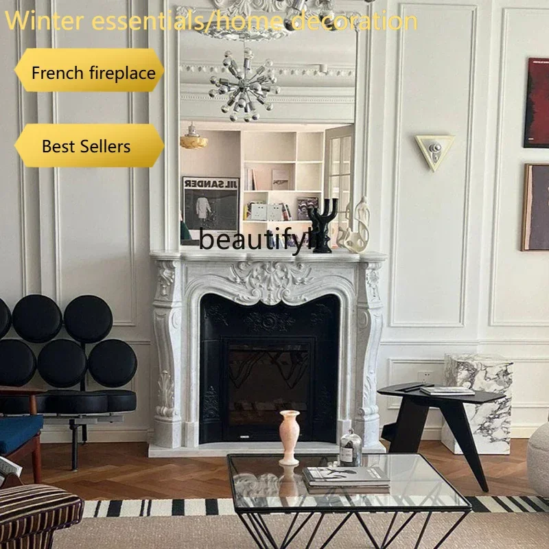 A95 Marble Fireplace French Carla White Fireplace Living Room Yackground Wall Vintage Fireplace Decoration Y06