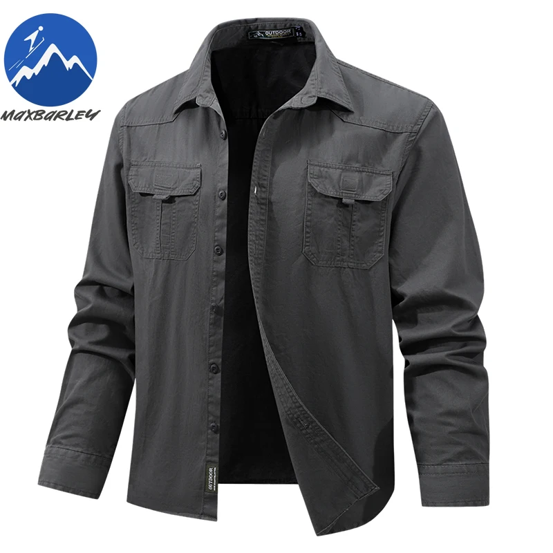 

Мужская летняя рубашка для рыбалки 2026: повседневная, тонкая, из ледяного шелка, дышащая, с длинным рукавом, для походов и охоты, на одной пуговице, с карманами