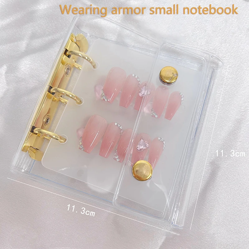 Libro di archiviazione per pezzi per nail art Suggerimenti per unghie Mostra album fotografico Tabellone per clip per schede Album semplice fai da te Libro Collezionista per manicure