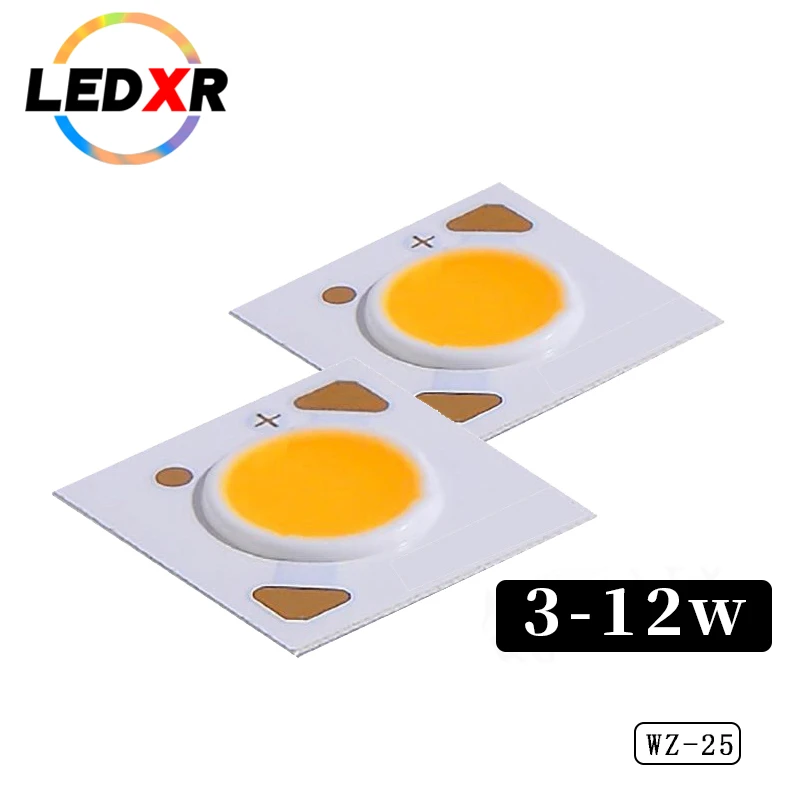 5pcs LED COB high-power integrated light source light emitting surface 7MM diameter 13*13MM 3W-12W COB integrated light source
