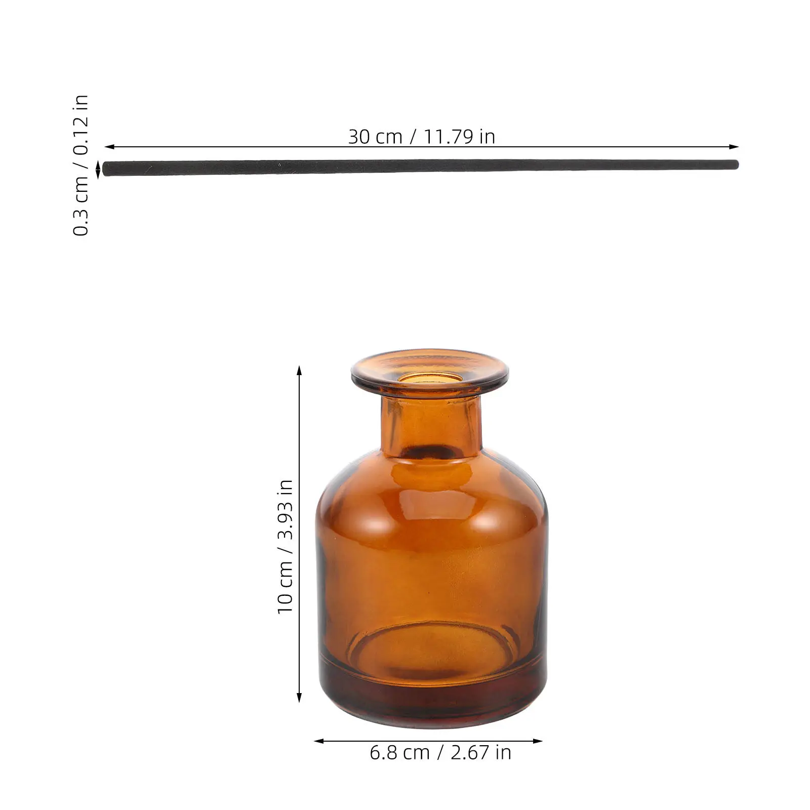 Glass Diffuser Bottle Aroma Decorative Scent with Sticks Aromatherapy Oil Bottling Vessel Empty 6