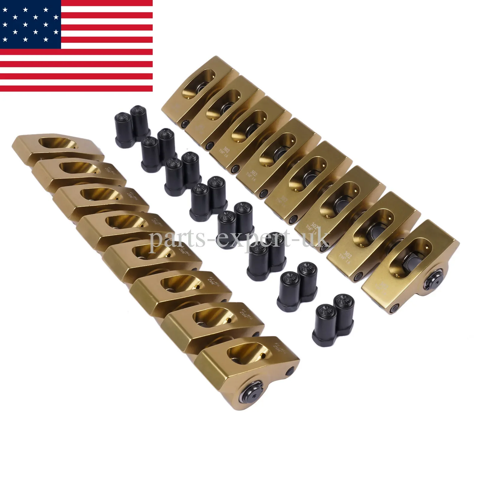 AP03 16 PCS Rocker Arms 1.6 ratio for Ford 221 289 302 351W Small Block SBF 5.0