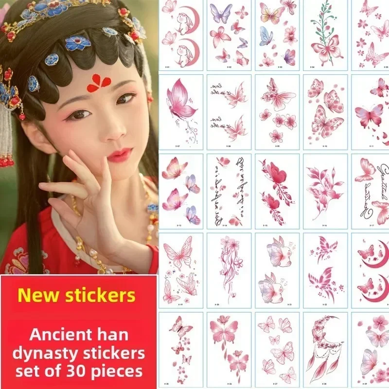 

Tattoo Decal Performance Waterproof Durable Sticker for Girls Simulation Pattern Washable Flower Mother Eyebrow Center Sticker