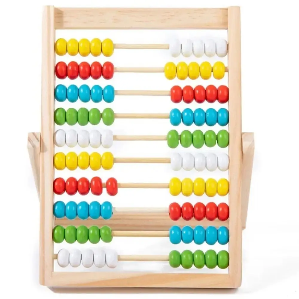 Calculating Beads Wooden Educational Counting Toy Wooden 100 Beads Math Learning Toys Colorful Beads Montessori