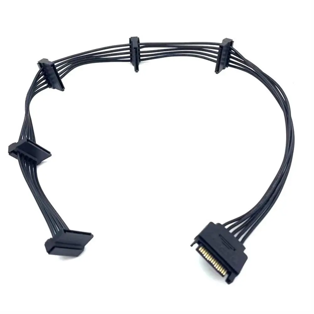 SATA/4PIN SATA Power Cable SATA 15Pin IDE Male Hard Drive Splitter Cable 18AWG Power Supply SATA Extension Cable