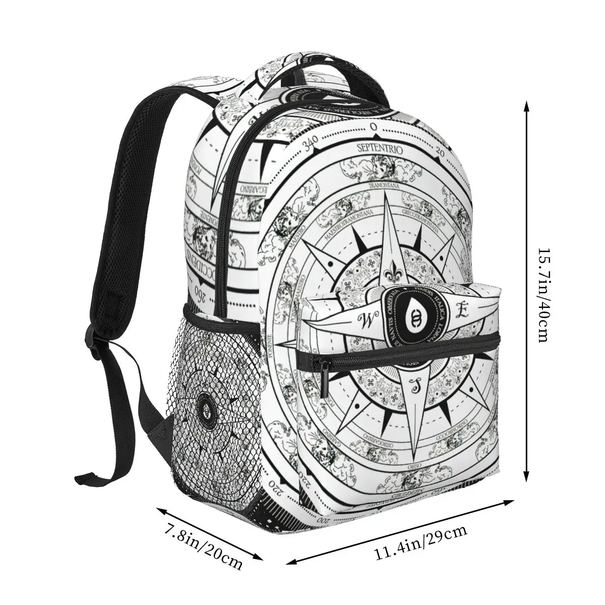 Compass Rose Backpack for Girls Boys Travel RucksackBackpacks for Teenage school bag