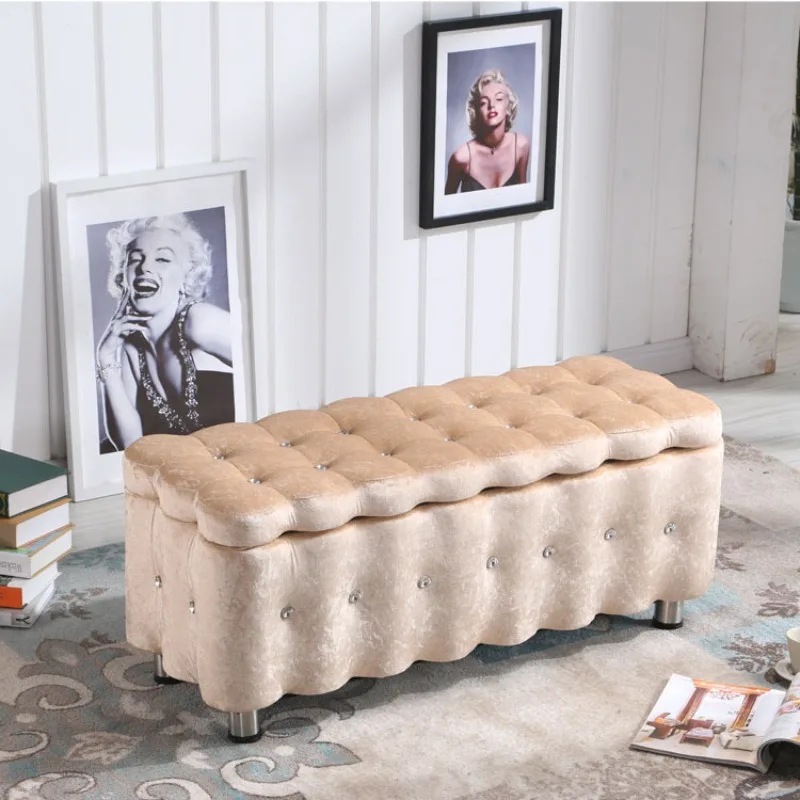 Simple and multi-functional shoe change stool, living room lazy low stool storage, sofa stool can be disassembled and washed, sp