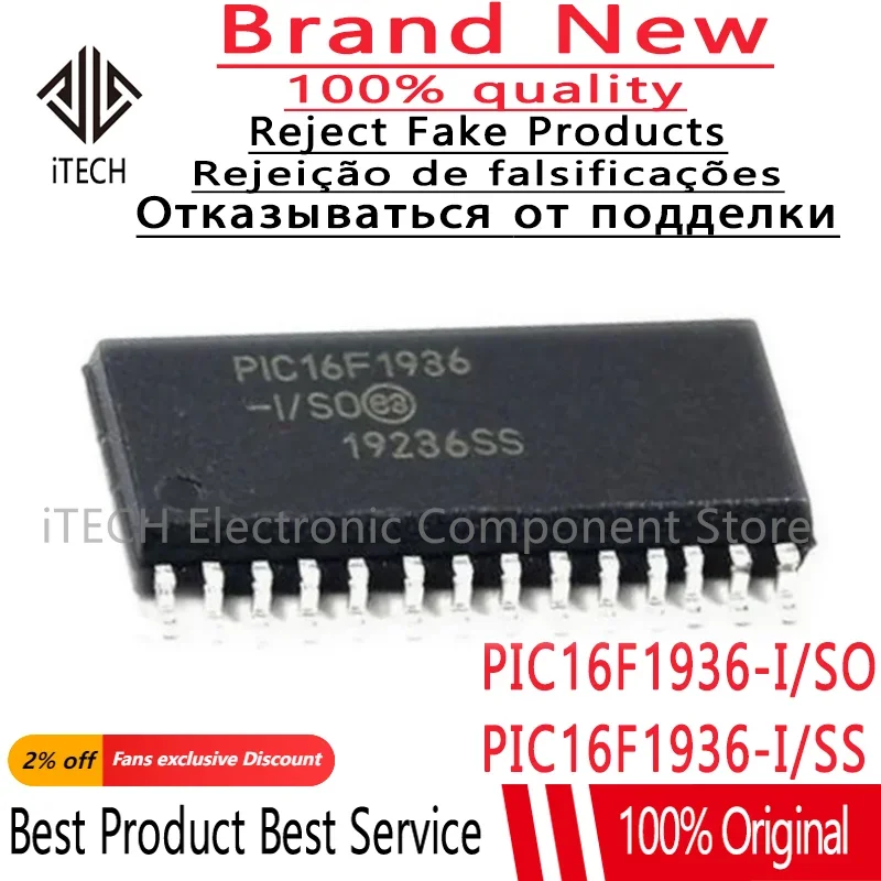 5pcs/lot Original PIC16F1936-I/SO PIC16F1936 SOP28 PIC16F1936-I/SS PIC16F1936 SSOP28 MCU New and Genuine Chips Ic