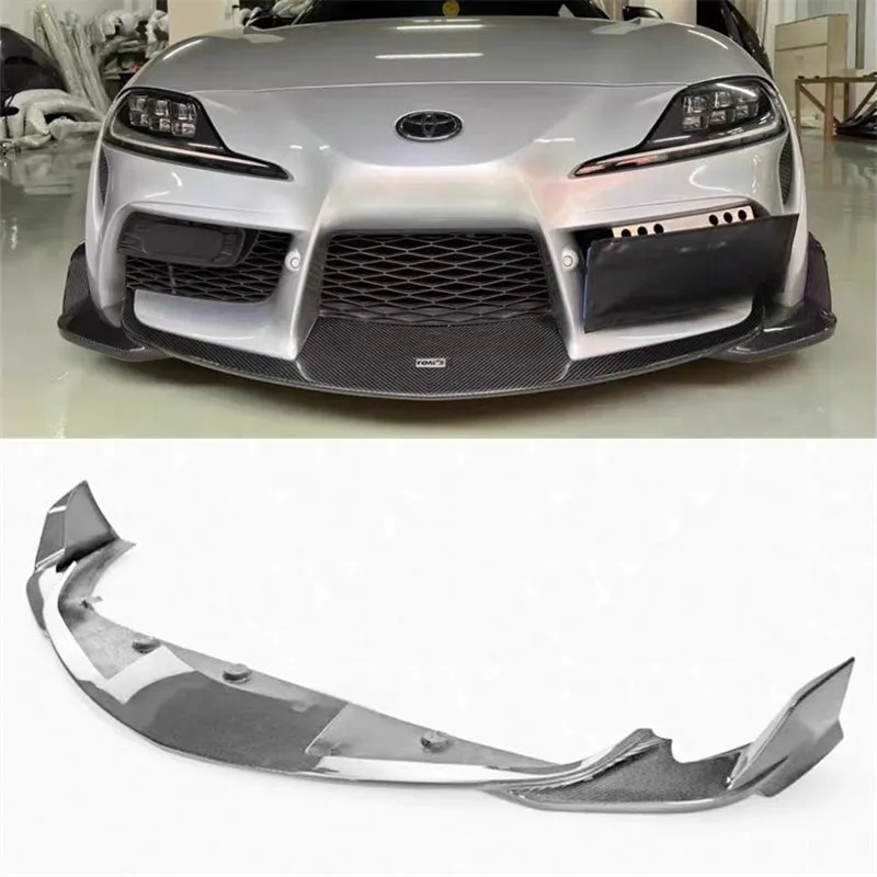 

For Toyota Supra A90 A91 ReaI Carbon Fiber Front Bumper Lip Spoiler Kit