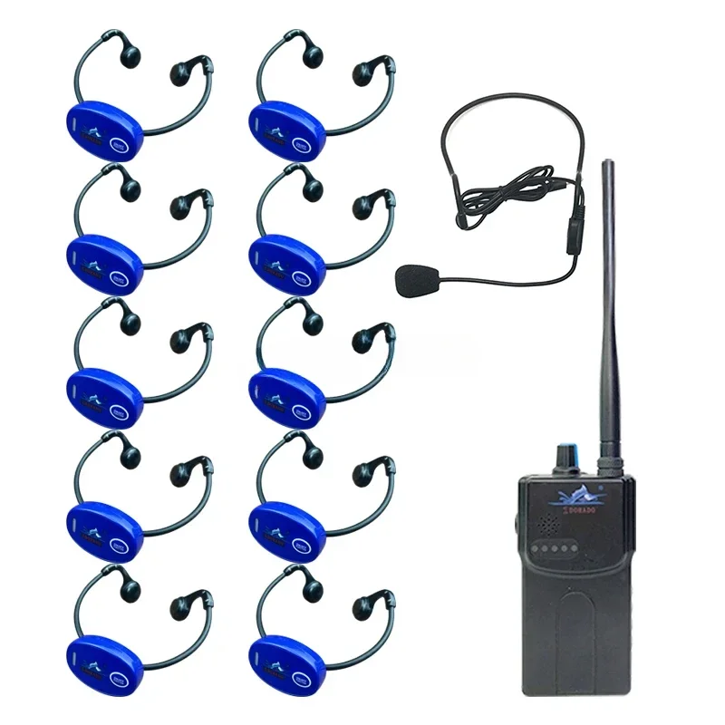 

H902 Swimming Communication Wireless FM Transmitter Receiver Waterproof Bone Conduction Earphones Swimming Earphones