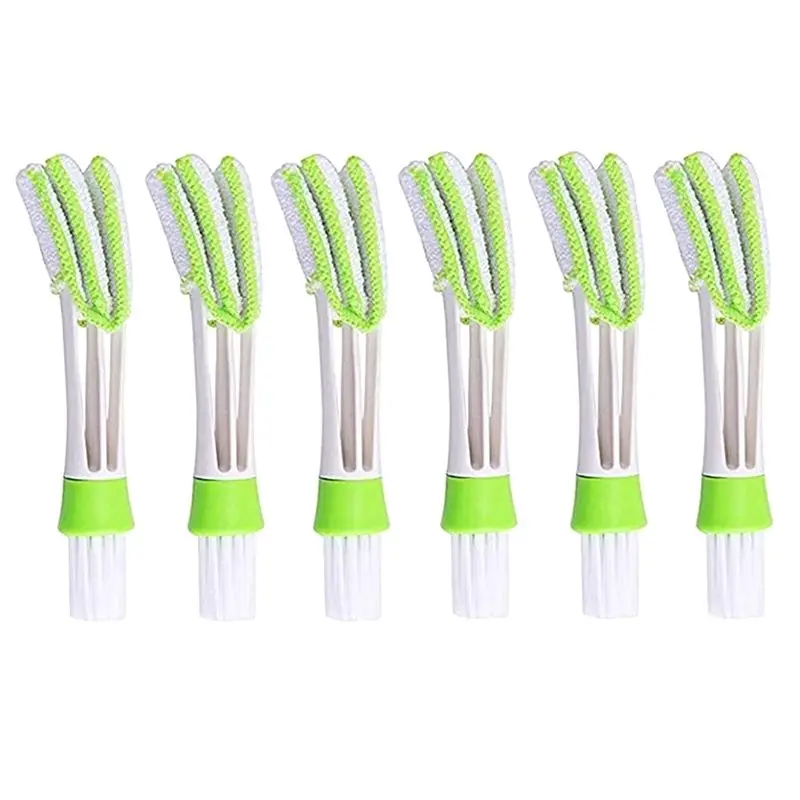 A33R-6Pcs Automotive Air Conditioner Cleaner Brush Dust Tool For Keyboard/Window/Leaves Blinds