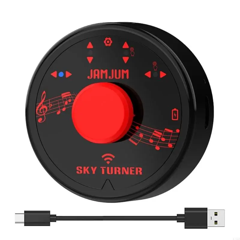 

K1KD Wireless Page Turners Pedal Small Rechargeable Foot Pedal for Playing Instrument