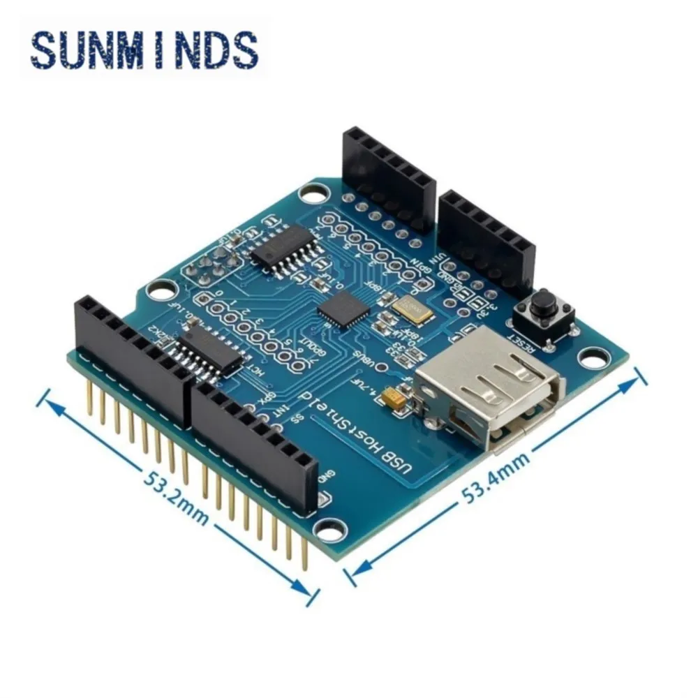 1pcs USB Host Shield 2.0 for Arduino For UNO MEGA ADK Compatible for Android ADK DIY Electronic Module Board