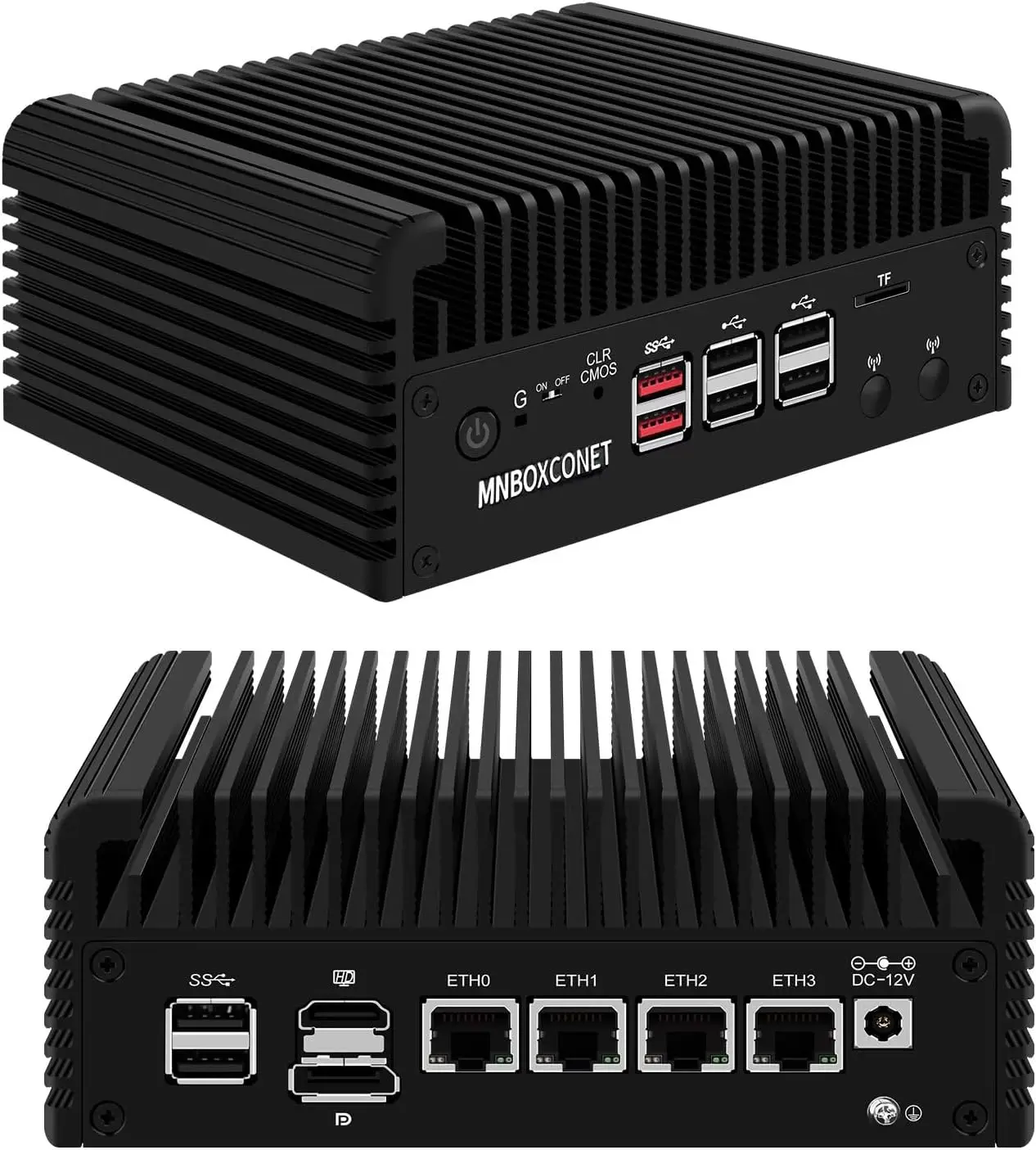 MNBOXCONET Mini PC N355 Брандмауэр без вентилятора (до 3