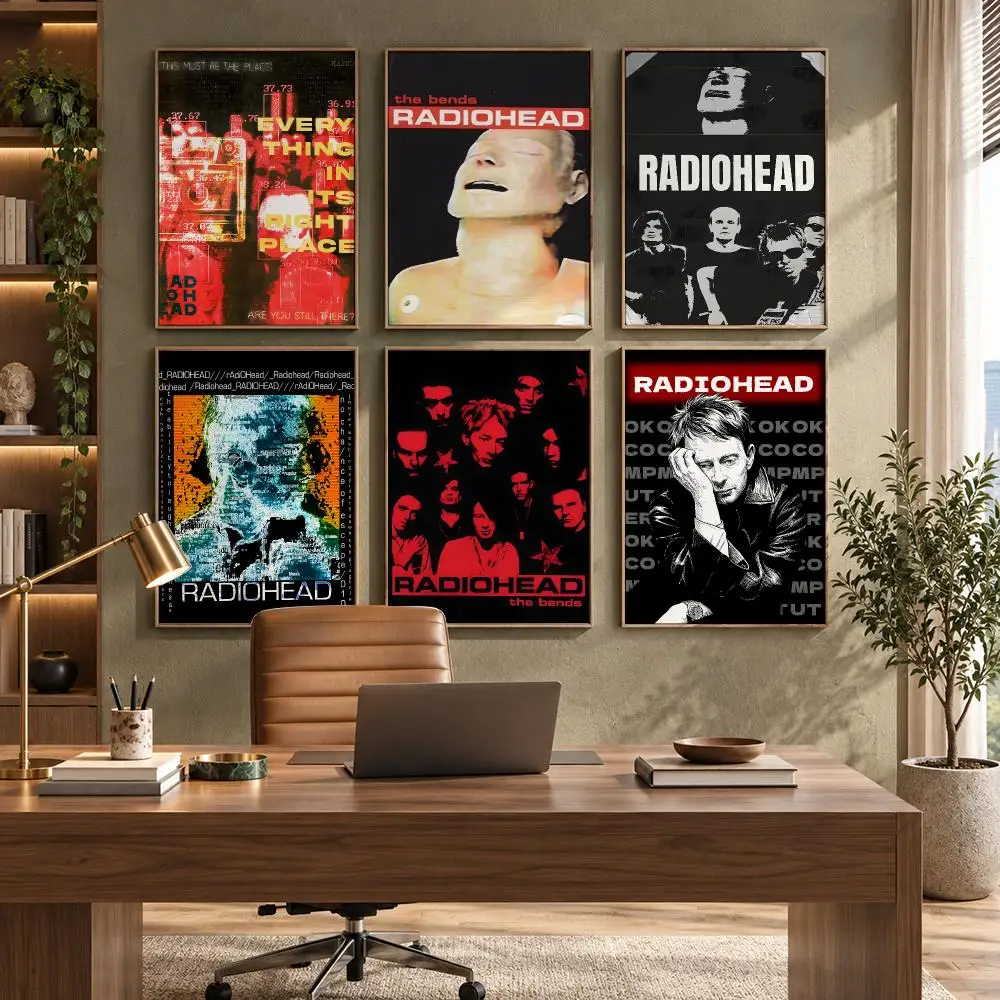 R-Radiohead Poster High-Quality Waterproof Wall Decal for Study, Living Room & Garage, Great Gift for Fans