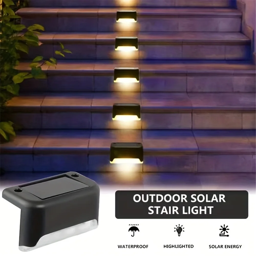 Imagem -06 - Impermeável ao ar Livre Solar Step Stair Light Quintal Cerca Corrimão Pátio Decoração de Jardim Deck Light Pcs