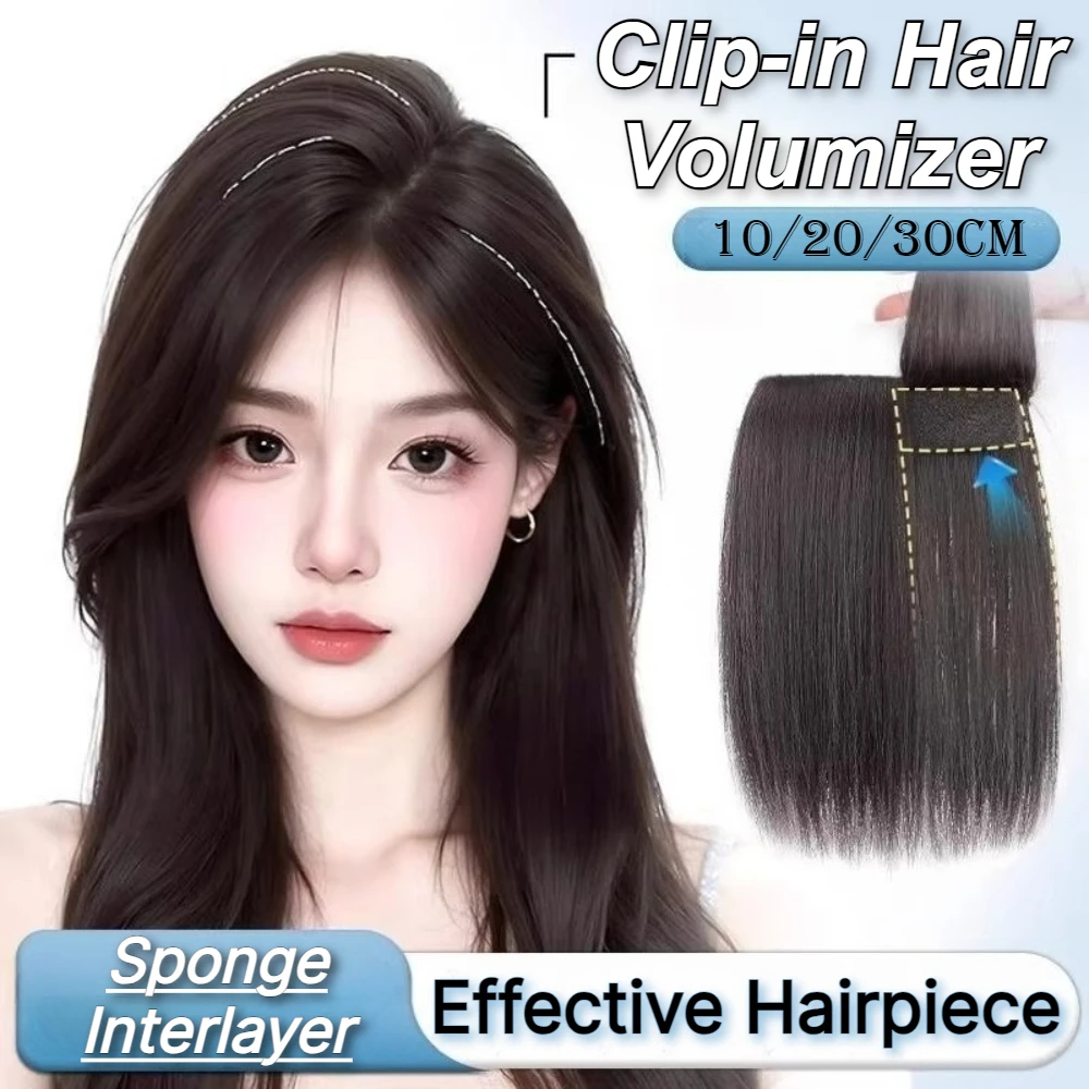 10/20/30CM Clip-in Hair Volumizer Short Sponge Interlayer Hairpieces Adding Extra Hair Volume Extension Pads for Women Thin Hair
