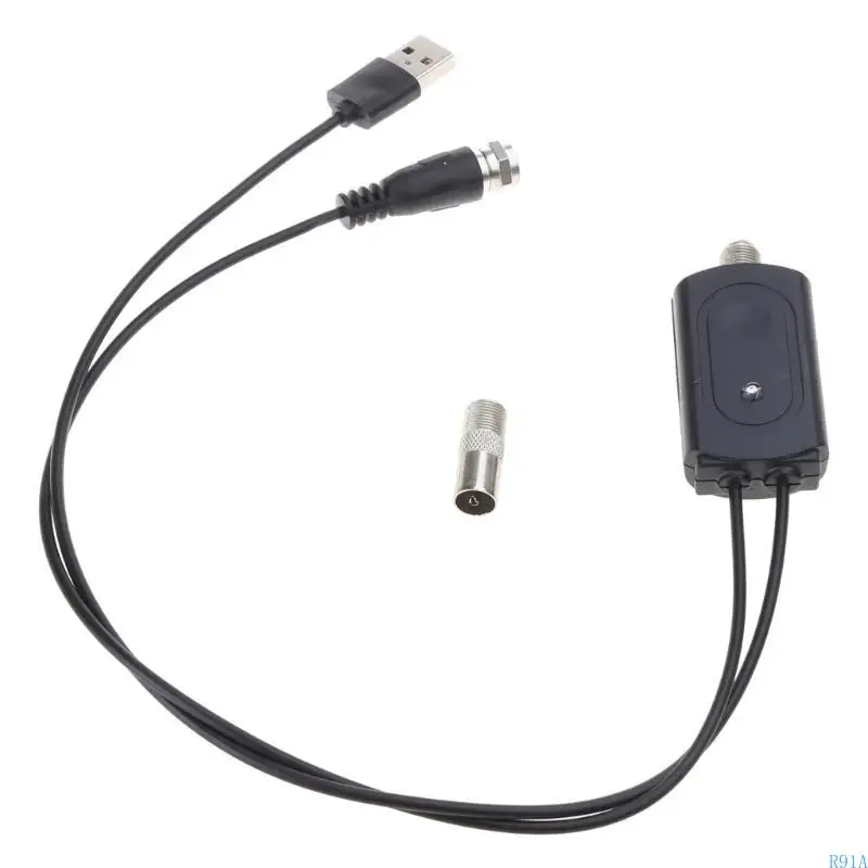 R91A 디지털 실내 안테나 앰프 길이 50 마일 레인지 안테나 720p, 1080i, 1080p/ ATSC 비디오 액세서리