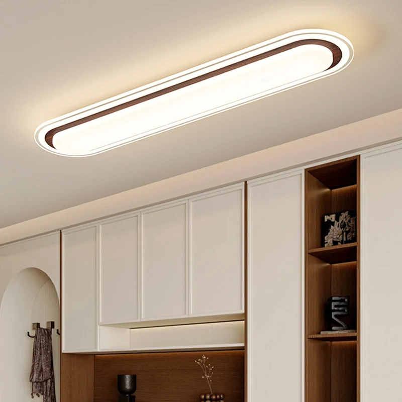 New Aisle Ceiling Light 2025  Walnut Black White Hallway Lamp Balcony Ceiling Mounted Lamp Eye Protection Study Lighting Fixture