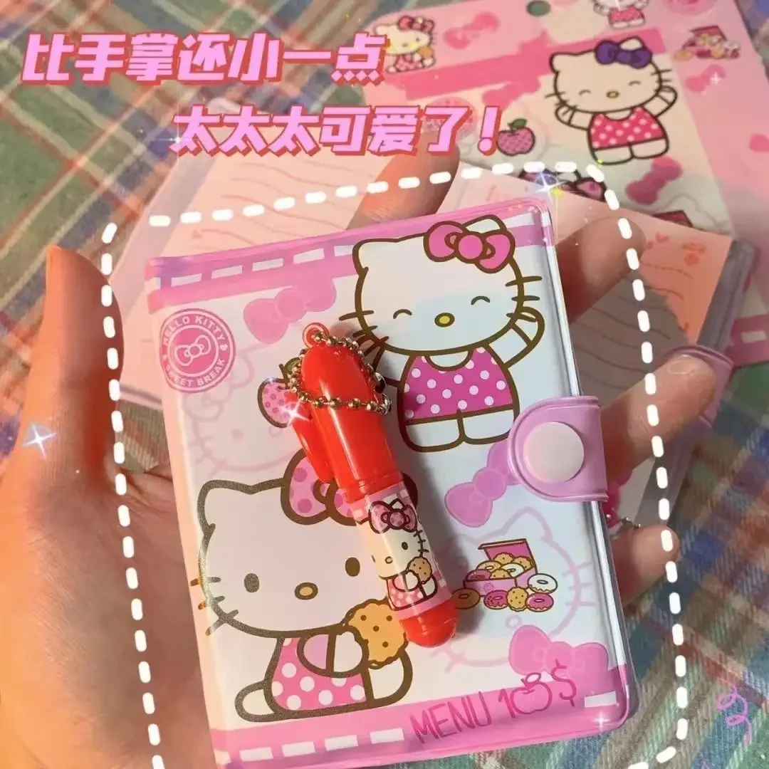 Hello Kitty Notepad Suit Memorandum Cute Cartoon Girl Portable Mini Diary Student Kawaii Cat Head Stationery School Supplies