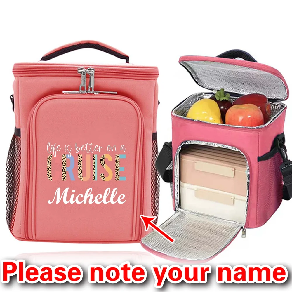 

Персонализированная индивидуальная сумка-холодильник, портативный ланч-бокс, пакет со льдом, портативная сумка для хранения еды для пикника