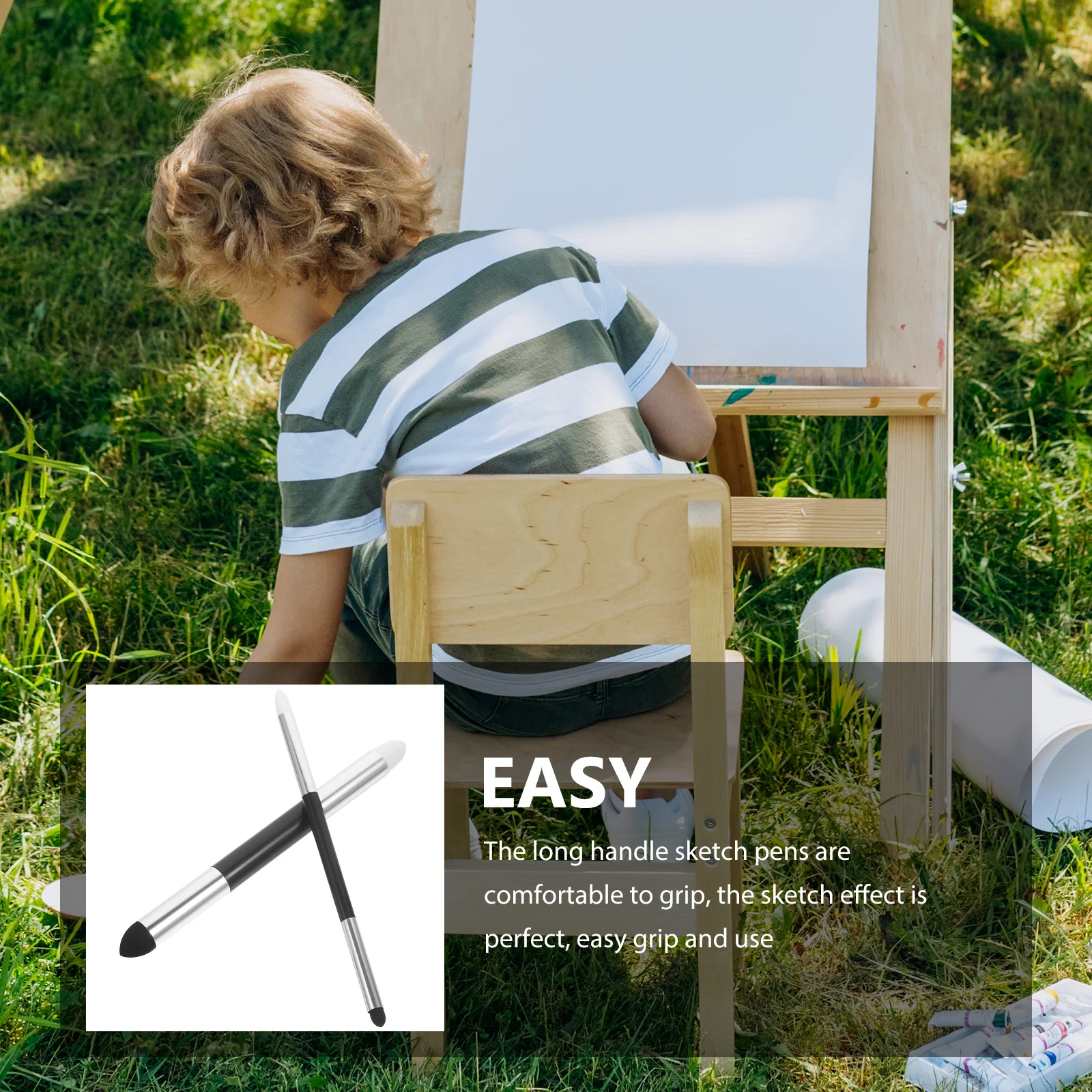 

4Pcs Sketch Sponge Wiper Kit ABS Material Blending Drawing Tools for Artistic Creativity Blending Stump Sketch Wipes