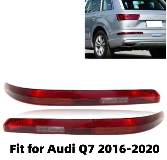 

Car Rear Bumper LED Tail Light Turn Signal Stop Brake Light with 4 Bulbs Wire for Audi Q7 2016-2020 (Left/Right)