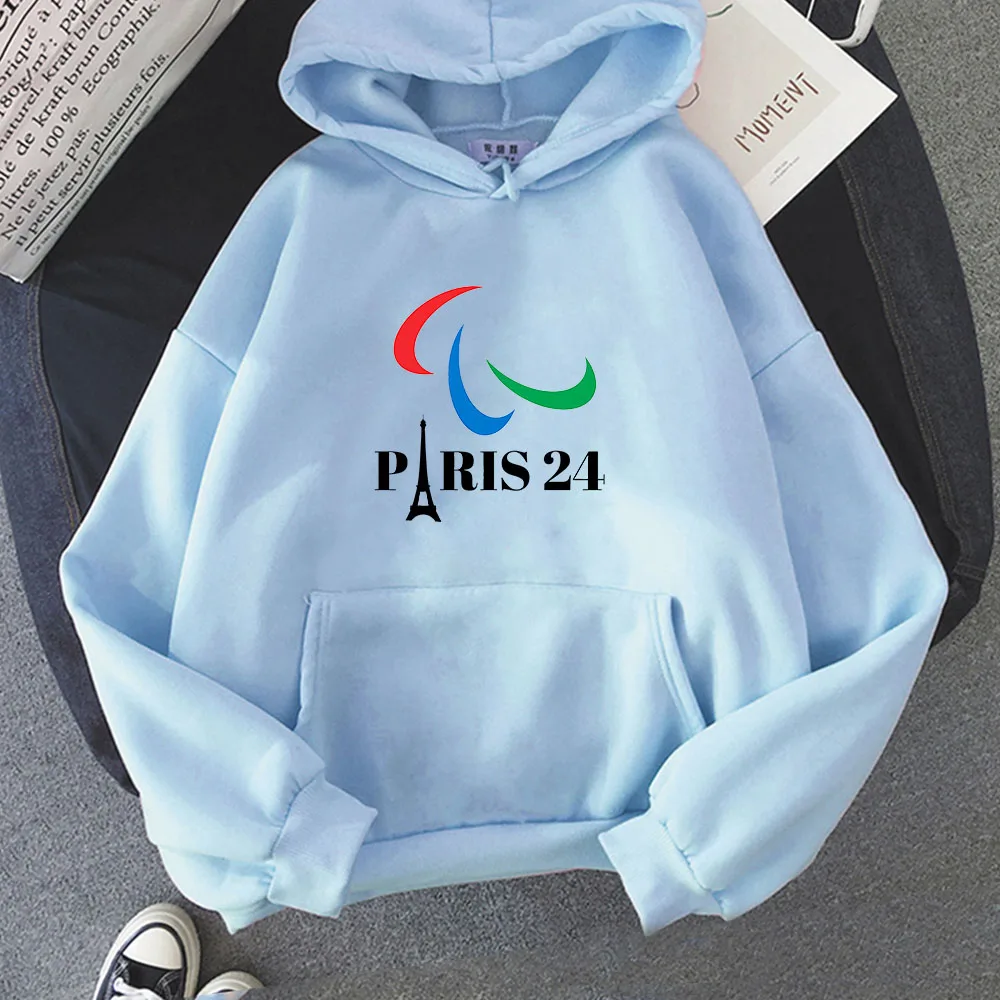 

2024 Paris Paralympics Aesthetic Hoodie Graphic Printing Casual Sweatshirt Long Sleeve Comfortable Clothing Moletom Hooded Hoody