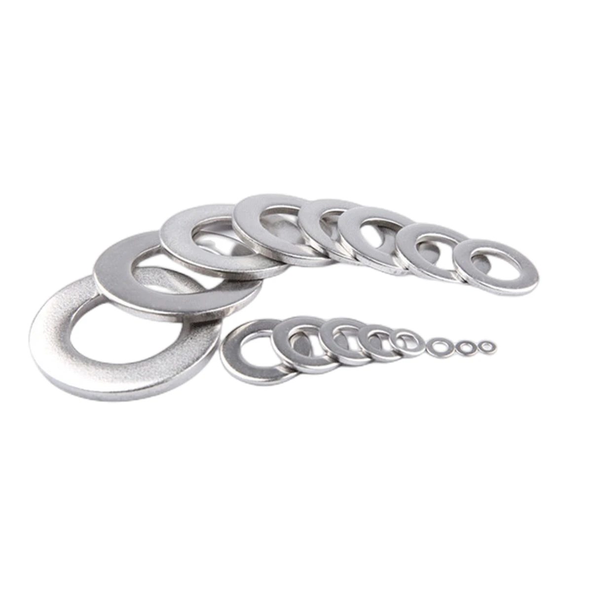 20/50PCS 304 Guarnizione Rondella In Acciaio Inox M1.6 M2 M2.5 M3 M3.5 M4 M5 M6 M8 M10 Addensato Rondella Piatta Rondella di Metallo Piatto di Metallo