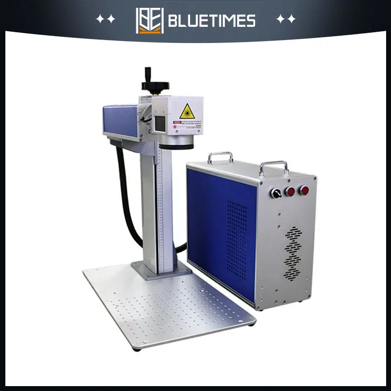 Bluetimes 50W 30W Split Metal Jewelry Fiber Laser Marking Cutting Machine Automatic Laser Marking Machine